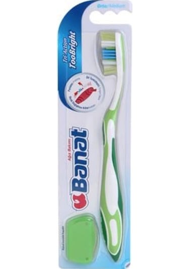 Banat Tri-Action TooBright Kapaklı Diş Fırçası Medium