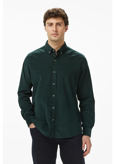 Nautica Erkek Yeşil Classic Fit Gömlek-12030 Yeşil