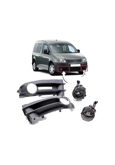 Vw Volkswagen Caddy Sis Farı Çerçeveli Oem Tip