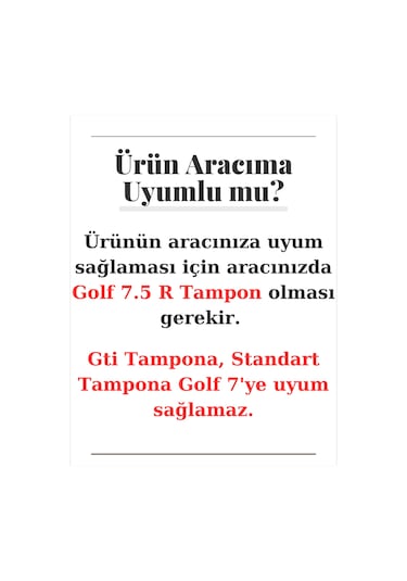 Volkswagen Golf 7.5 R Tampon İçin Difüzör Flap-flapları-bıçak