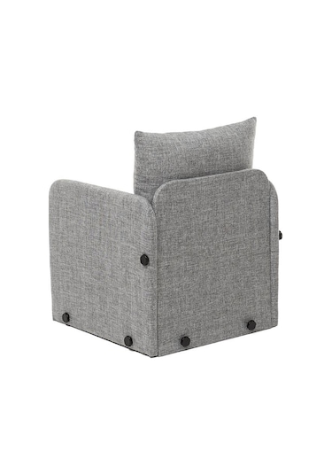 Pafu Saga Tekli Katlanır Yataklı Koltuk Keten Açık Gri