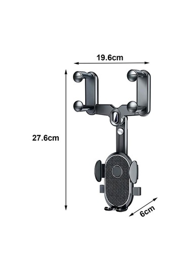 Trendooze Homyl Tüm Telefonlar İçin Dikiz Aynası Tutak, 27,6x19,6cm, Kullanıcı Dostu Montaj 27,6cmx19,6cmx6cm