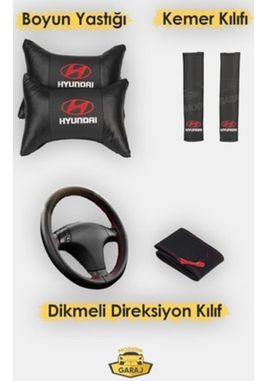 Hyundai Accent Era Fitilli Koltuk Kılıfı Boyun Yastığı Kemer Konf