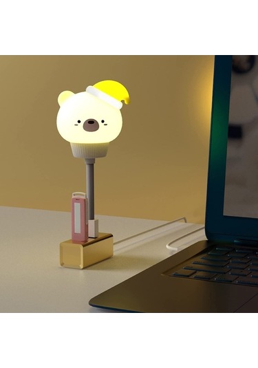Pazly Esnek Mini Usb Led Gece Lambası - Beyaz Işık, Pratik Ve Şık Diğer