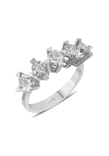 Lova 1,50 Karat Efektli Pırlanta Beştaş Yüzük - 1070110