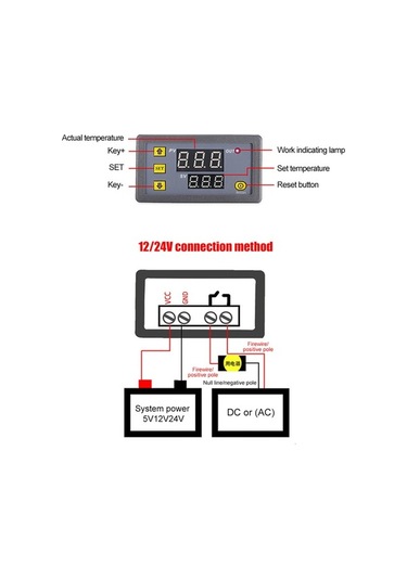 Pazly Türkçe Dijital Termostat Modülü - Isıtma Soğutma Kontrol Cihazı -55 C +120 C