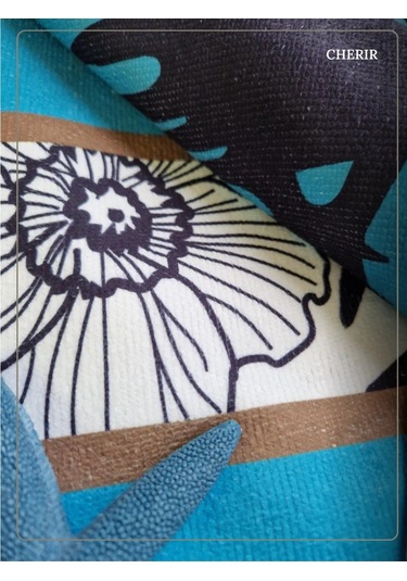 Cherir Mikrofiber Plaj Havlusu 399264848 Mavi-turkuaz