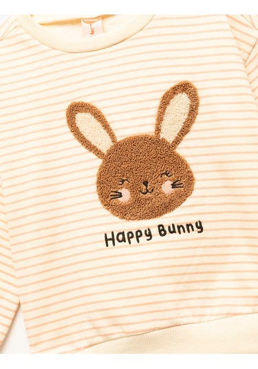 Koton Uzun Kollu Bisiklet Yaka Şardonlu Pamuklu Çizgili Sweatshirt Ekru Çizgili 6wmg10003ak Ekru Çizgili Koton Uzun Kollu Bisiklet Yaka Şardonlu Pamuklu Çizgili Sweatshirt Ekru Çizgili 6wmg10003ak Ekru Çizgili