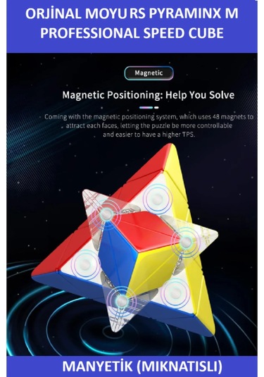 Moyu Rs Pyramınx Mıknatıslı Profesyonel Speed Cube-3x3 Zeka Küpü-sabır Küpü-wca Turnuva Küpü