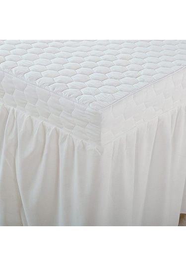 Ganzhoushop Suntek Örtülü Masaj Masası Güzellik Etek Beyaz Eu