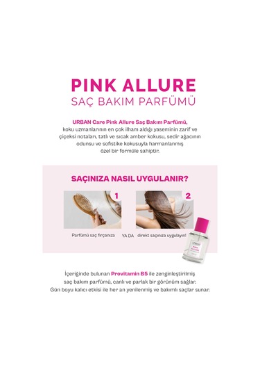 Pink Allure Saç Bakım Parfümü 50 Ml