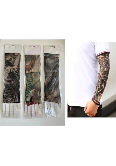 Airbrush Tattoo Sleeves Giyilebilir Dövme Çorabı 6'lı
