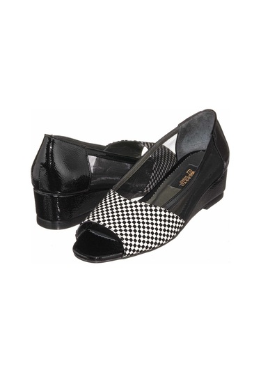 41-42-43-44 Numara Kdr4012 Siyah Büyük Numara Kadın Ayakkabısı Rahat Geniş Kalıp Siyah Pitikareli Ve Fileli Özel Seri Siyah