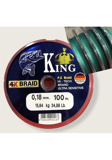 King 4x İp Misina Ultra Sensitive 0.30 Mm 100 Metre 0,30 MM