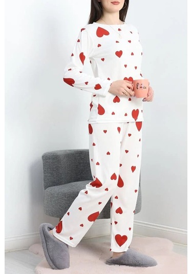 Seka Pegasus Alt Üst Aynı Pijama Takımı Beyazbordo - 50749.1048. Çok Renkli