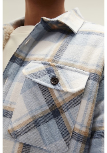 Bad Bear Thomas Mavi Kareli Erkek Oduncu Gömlek Ceket-mavi Mavi