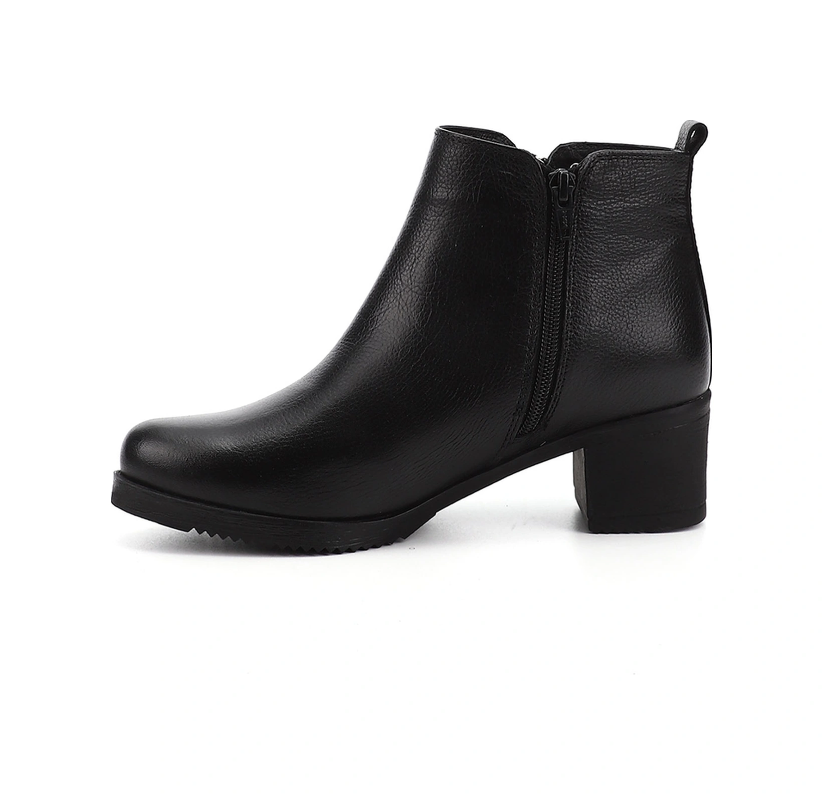 Gönderi R Kadın Siyah Floter Fermuarlı Kalın Topuklu Hakiki Deri Bot Gkzb13451460 Siyah Floter