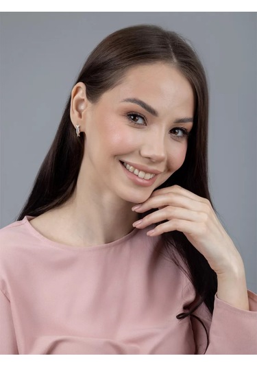 Veronika 925 Ayar Altın Kaplamalı Gümüş Küpeler 216199959 Altın