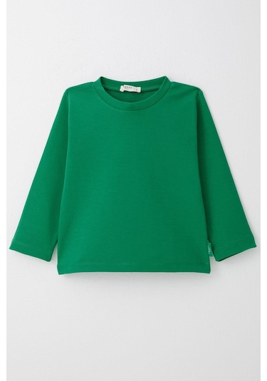 Breeze Erkek Çocuk Uzun Kollu Tişört Basic 1-4 Yaş, Yeşil-yeşil Yeşil