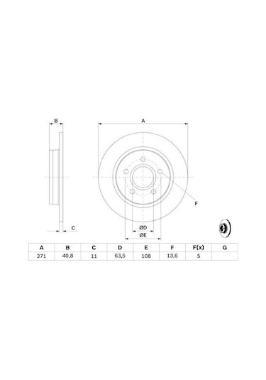 Ford Focus 3 1.0 2012-2018 Bosch Arka Disk 2 Adet