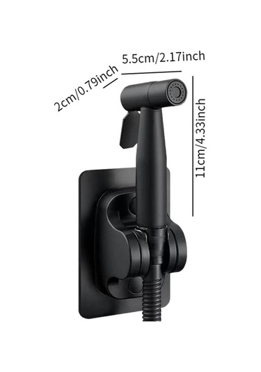 Pazly Suntek El Tipi Bide Sprey Duş Başlığı - Apartman & Otel İçin Siyah Model/ Siyah