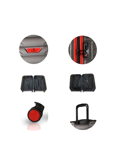 My Valice Croc Abs Büyük Boy Antrasit Valiz Antrasit