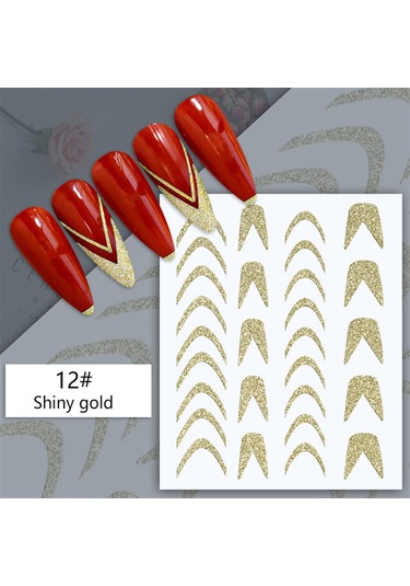 3d Reflektif Efekt Nail Art Sticker Model - 3 55881-3