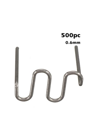 Kangvka 500 Adet 0.6mm Büyük Dalgalı Tungsten Çelik Araba Tampon Tamir Kayışları - Plastik Tamir Makinesi Için Kaynak Teli