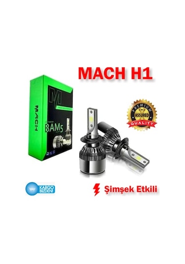 Mach H1 Beyaz Led Xenon Far Ampül Zenon Led Işık Şimşek Etkili