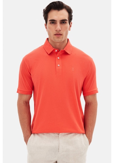Twn Slim Fit Mercan Pike Dokulu T-shirt 4ec146011784m MERCAN