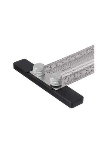 Rox Wood 0090 Hassas İşaretleme Şablon Paslanmaz T Cetvel 300 Mm
