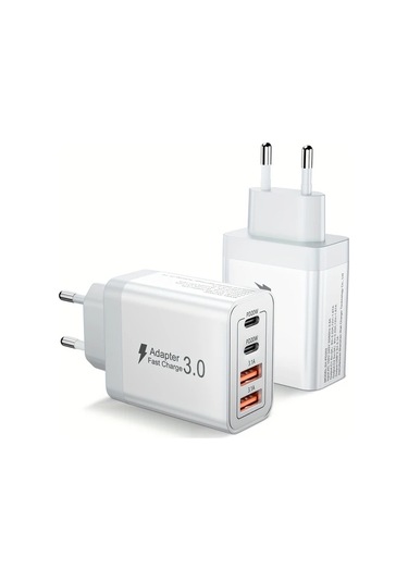 Honeybeeshop 1 Bilgisayar Usb C Sarj Cihazi Cift Portlu Pd Qc Hizli Sarj Karti İphone Samsung Telefon Tablet Uyumlu Altın