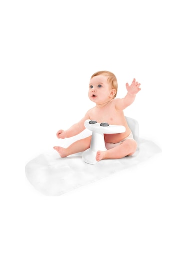 7052 Dolu Banyo Koltuğu Lazımlık- Kaymaz Paspaslı Beyaz