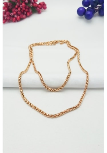 Rose Altın Kaplama Xuping Vip Seri Uzun Zincir Kolye 58Cm 553879863