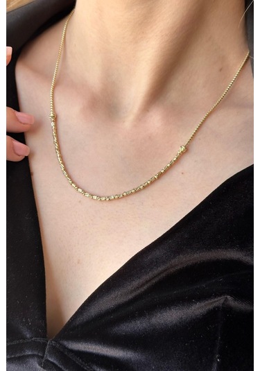 Zümrüt Sarraf 14 Ayar Altın Kesme Dorikalı Kolye