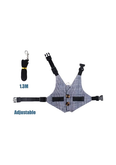 Lemestar Tavşan Kedi Küçük Köpek İçin Pamuklu Tasma, Sakal Giyimi, Boyut L Boyun 25-30cm, Gögüs 34-44cm