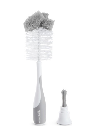 Munchkin Bristle Bebek Biberonu Temizleme Fırçası Beyaz - Gri
