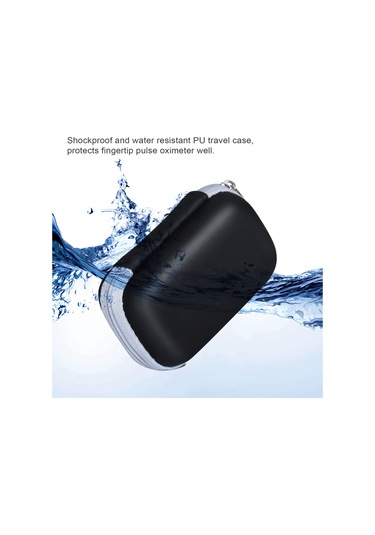 Vkemall Pulse Oksimetre Nabız Oksimetresi Koruyucu Çanta Seyahat Çantası Parmak Ucu Pu Suya Dayanıklı Da Siyah