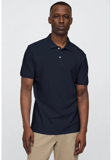 Gap Pike Polo Yaka T-shirt 550531002 Kısa Kol Tişört Erkek T-shirt Lacivert