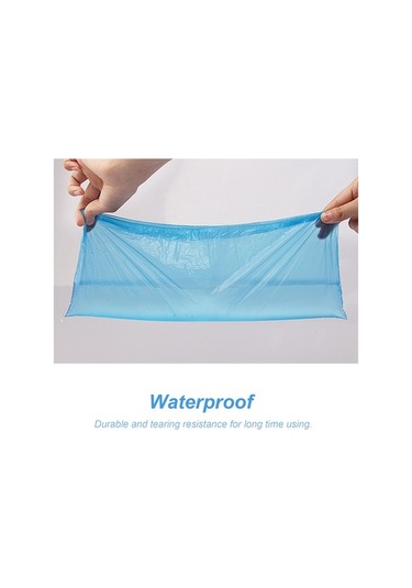 Ulzyvf 100 Adet 50 Çift Su Geçirmez Ayakkabı Kılıfı - İnşaat, Ofis, Ev İçin Hijyenik Koruma Mavi Mavi