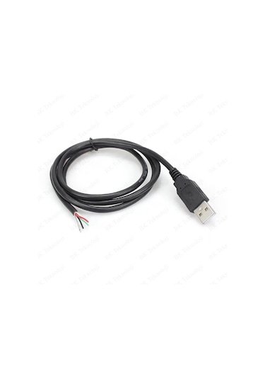 4 Telli Açık Uçlu Lhimlenebilir Usb Data Şarj Kablosu - 1.5 Metre