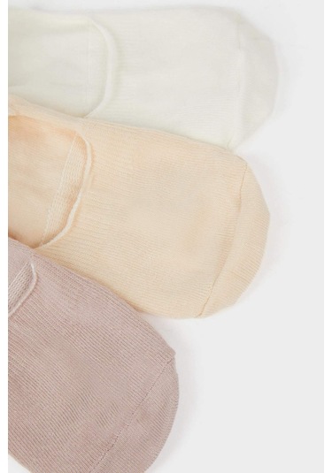 Defacto Kadın 3lü Pamuklu Babet Çorap E2025axnssf1 Açık Pembe