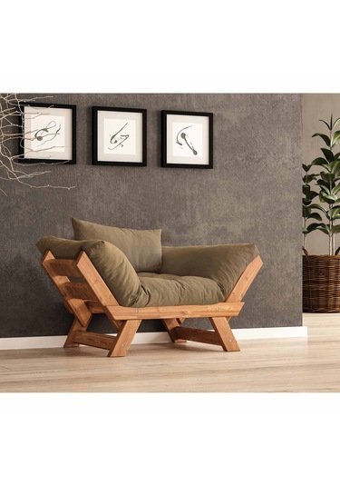 Woodesk Adalar Masif Tik-camel Renk Berjer Cpt8152-140