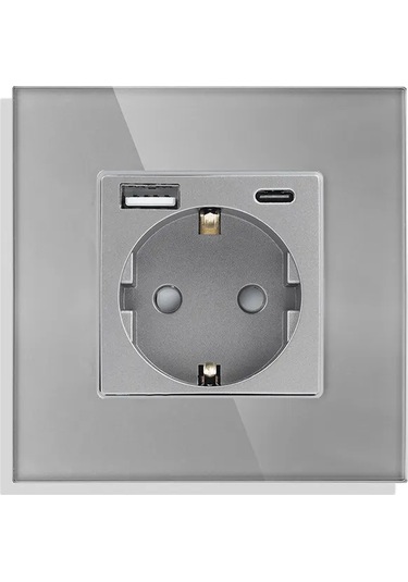 Fujıhome Usb'li Priz Type A + Type C , Topraklamalı 366421290 Type A + Type C