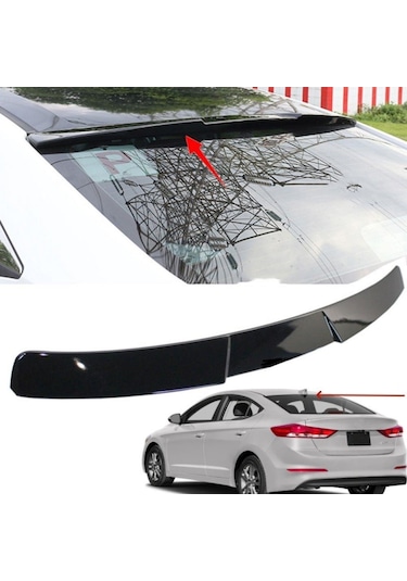 Hyundai Elantra Cam Üstü Piano Black Spoiler 2016-2019