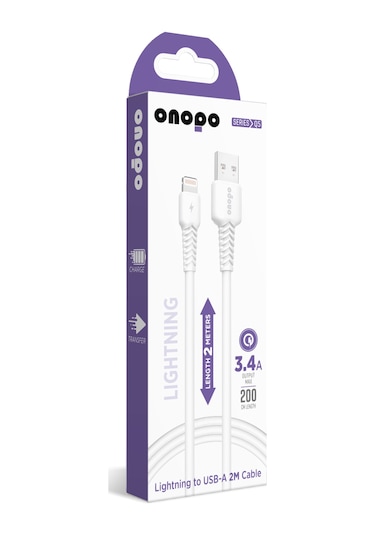 Lightning To Usb Kablo 3.4a Uyumlu Hızlı Şarj Ve Data Kablosu 2m