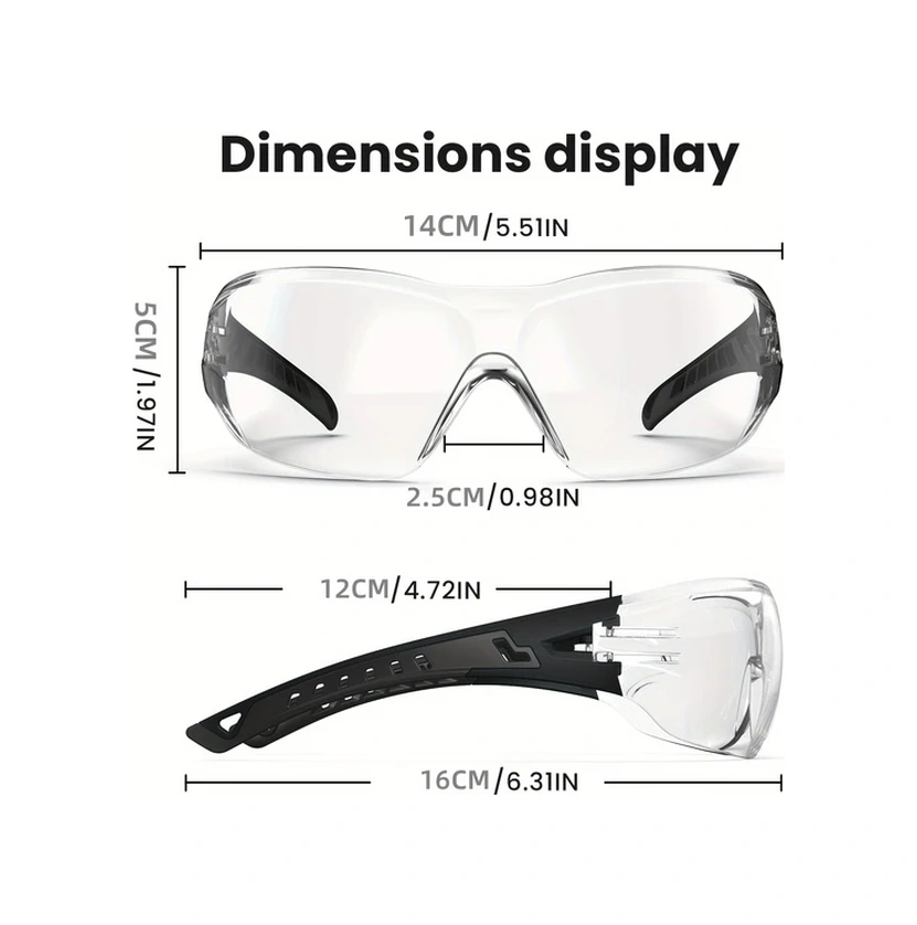 Willowhaven Laıyıke Çizilmeye Dayanıklı Koyu Gri Siyah Spor Gözlüğü, Transparan Pc Anti Fog Unisex Bisiklet