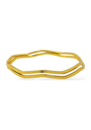 Zikzak Çelik Ajda Bilezik Altın - Gümüş