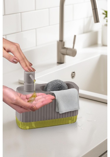 Okyanus Home Coliseum Sıvı Sabunluk Seti Vizon Kahverengi