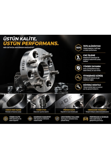 Opel Frontera 2024 - Opel Mokka 4x108 2 Cm - 2 Adet Spacer + Bijon Seti